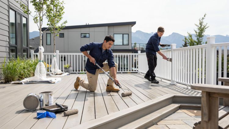 deck painting NW Calgary